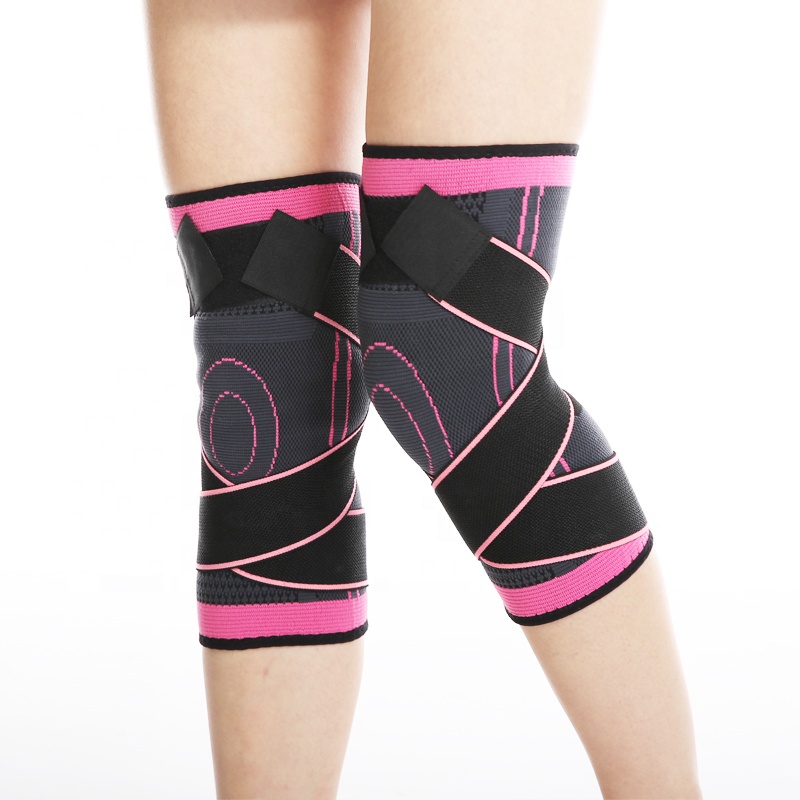 Multicolor Sports pressure anti collision support knitting knee pads running basketball breathable fitness Knee Brace Sleeve