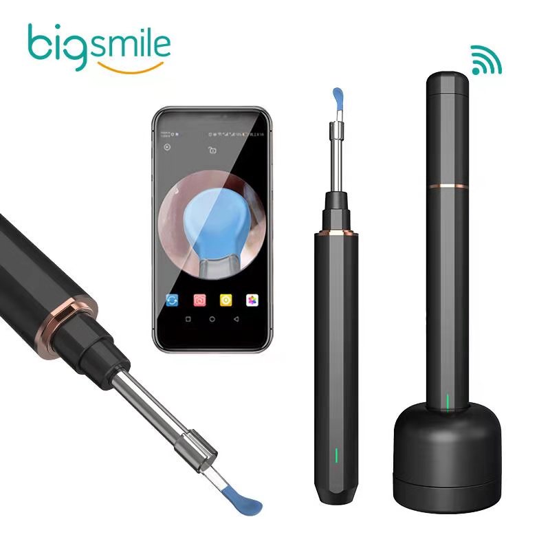Bigsmile 2021 Корея Япония Горячая Распродажа Электрический Очиститель ушей для удаления воска комплект 3,9 мм HD цифровой беспроводной WIFI otoscope камера