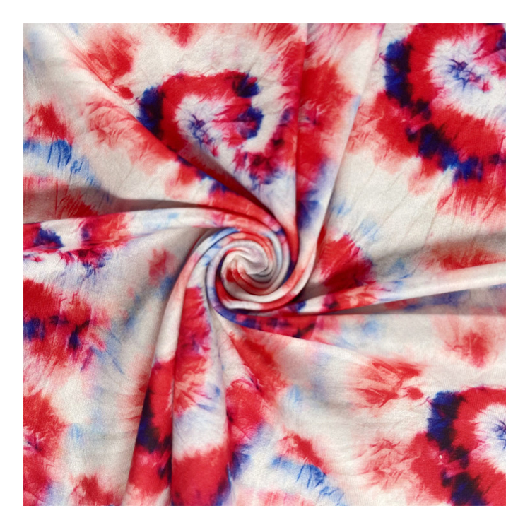 China Manufacturer Custom Digital Printing Recycled Cotton Spandex Fabric For Sale
