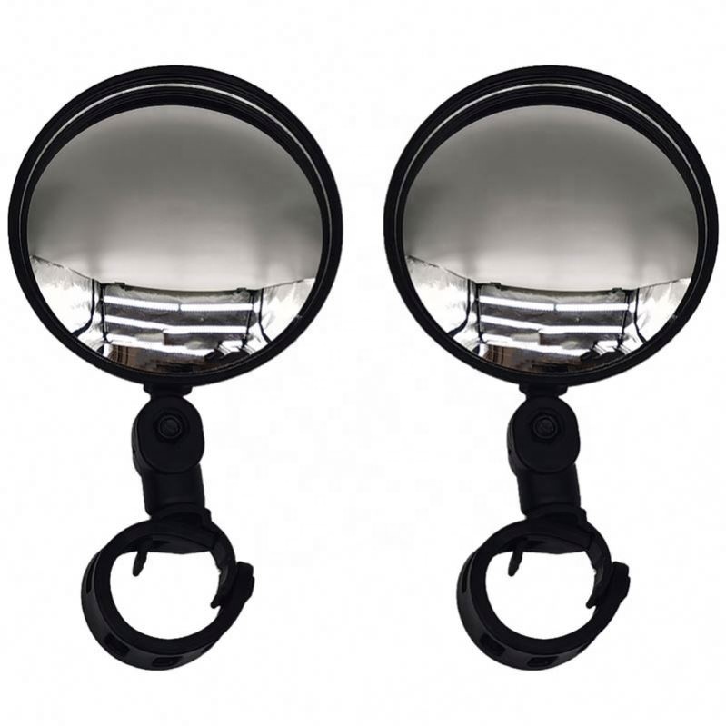 Bikein Cycling Mountain Bike Handlebar Ends Rear View Mirror 360 Rotate Road Bike Reflective Safety Mirror Bike Accessories