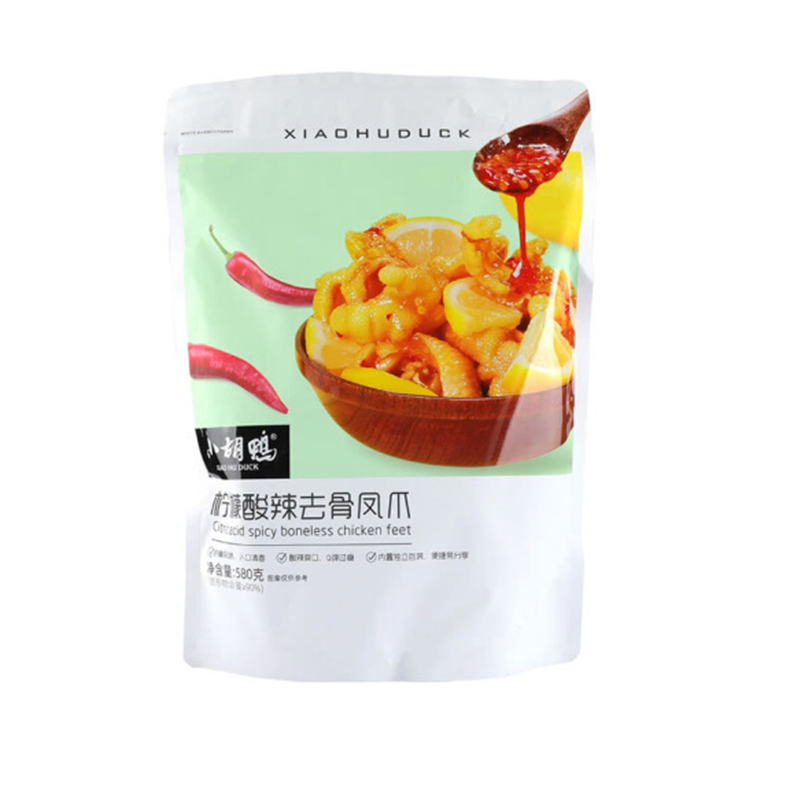 Xiao Hu-Duck, вакуумная упаковка, 580 г, острые лимонные кислоты, острые куриные ножки без костей