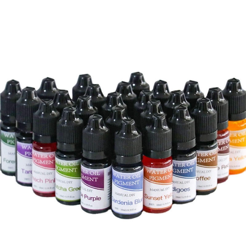 High Quality 24 Colors water oil color liquid Pigment for DIY bath ball and soap