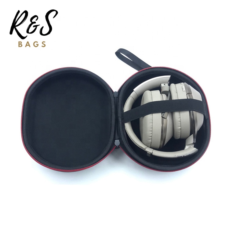 RSBAGS изготовленный на заказ логотип PU кожаная маленькая круглая сумка EVA Мягкая пена наушники сумка для переноски