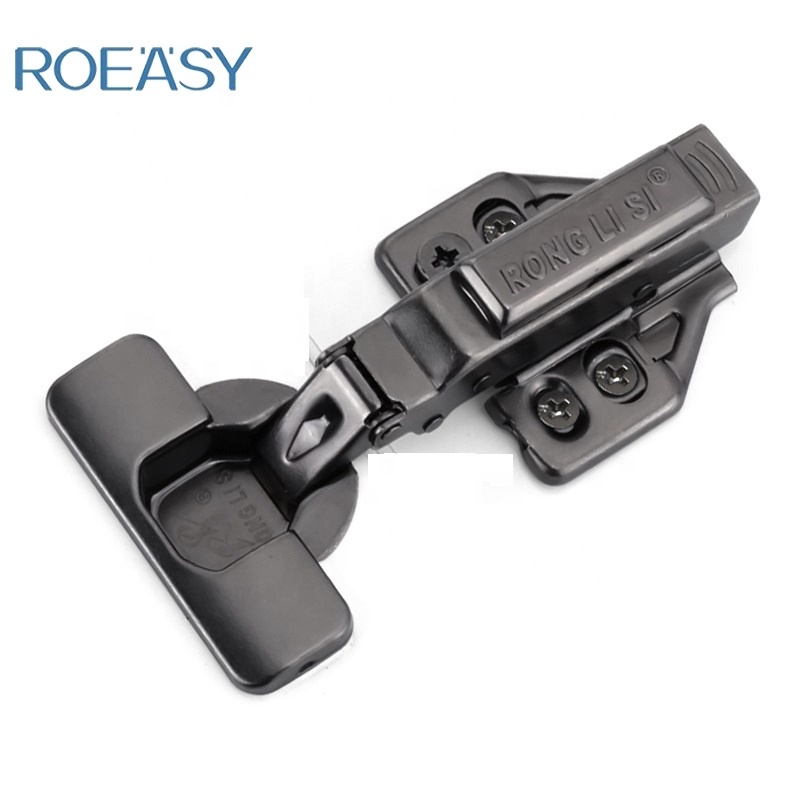 ROEASY Adjustable Black Hydraulic Kitchen Hardware Fittings Furniture Accessories Cabinet Door Hinge