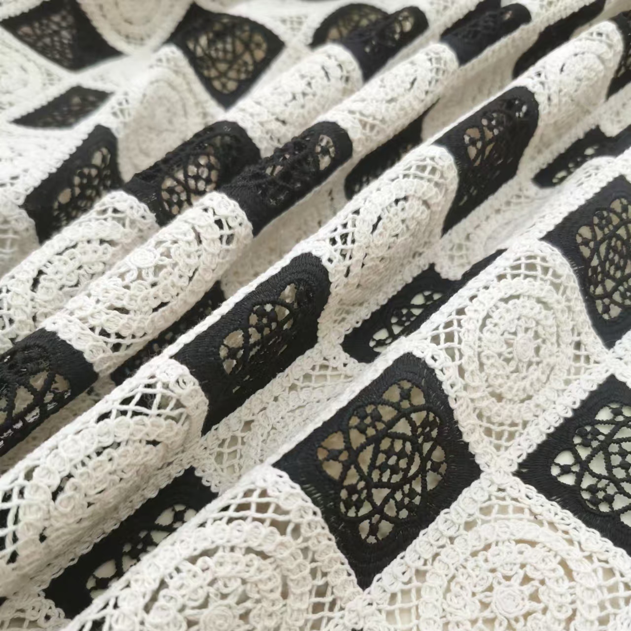 Coarse Rope Cotton Fabric Embroidery Cotton Yarn Fabric Bag Accessories Home Decor for Women's and Children's Clothing