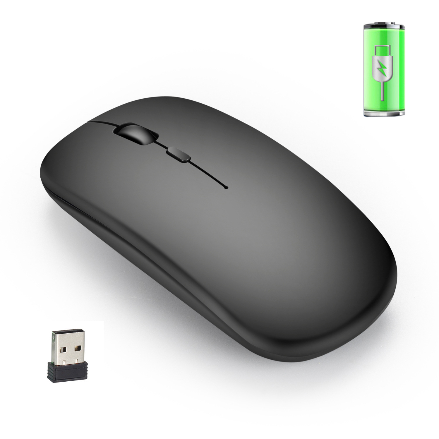 Беспроводная перезаряжаемая USB оптическая Вертикальная Эргономичная мышь двойной режим тонкая Бесшумная Волшебная геймерская мышь BT для ПК ноутбука