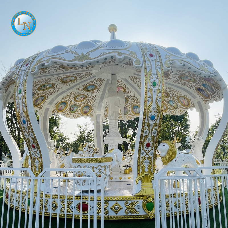 Park Manege Occasion Mini Fairground Ride mall Carousel For Sale