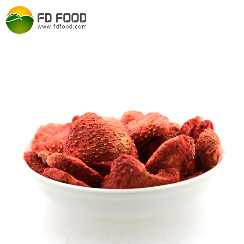 LUJIA FDFOOD brand 5-7mm/slice with sugar strawberries snacks dried fruit freeze dried strawberry
