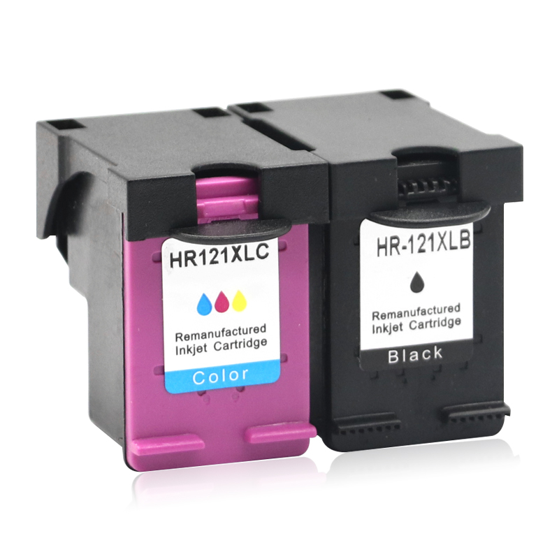 Remanufactured ink cartridges with head for HP121 121XL Deskjet D2563 Printer HP Deskjet F4283 All-in-One  F2423 F2483 F2493 F