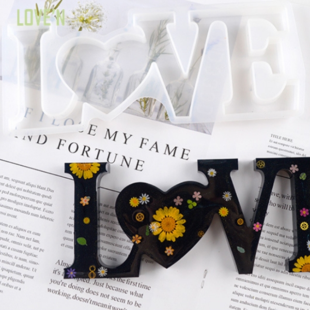 Эпоксидная форма LOVE'N LV0861K для домашних любимых букв, силиконовая форма для смолы, художественные украшения, подвеска, брелок