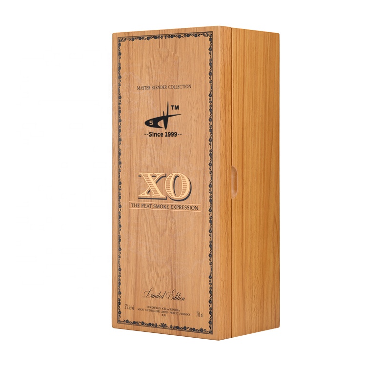 SAMDING box supplier vintage wood grain magnetic closure custom wine wooden box packaging