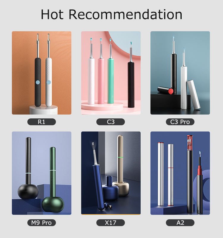 CE ROHS FCC одобренный Bebird X17 Pro wifi otoscope ушной воск для удаления