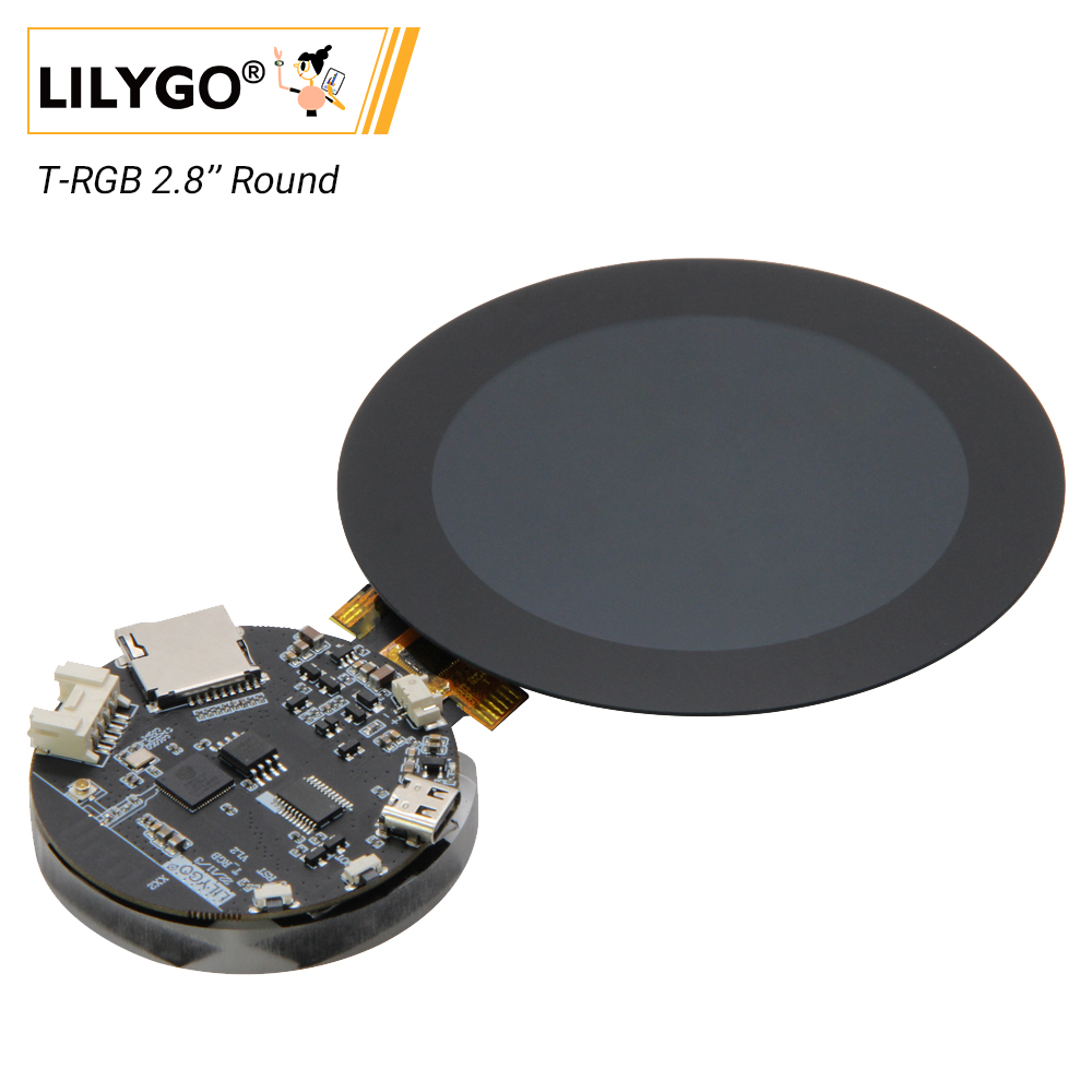 LILYGO T-RGB 2,8 дюймов круглый дисплей ESP32-S3R8 ST7701S IPS TFT ЖК-модуль RGB Полноцветный сенсорный экран развивающая плата