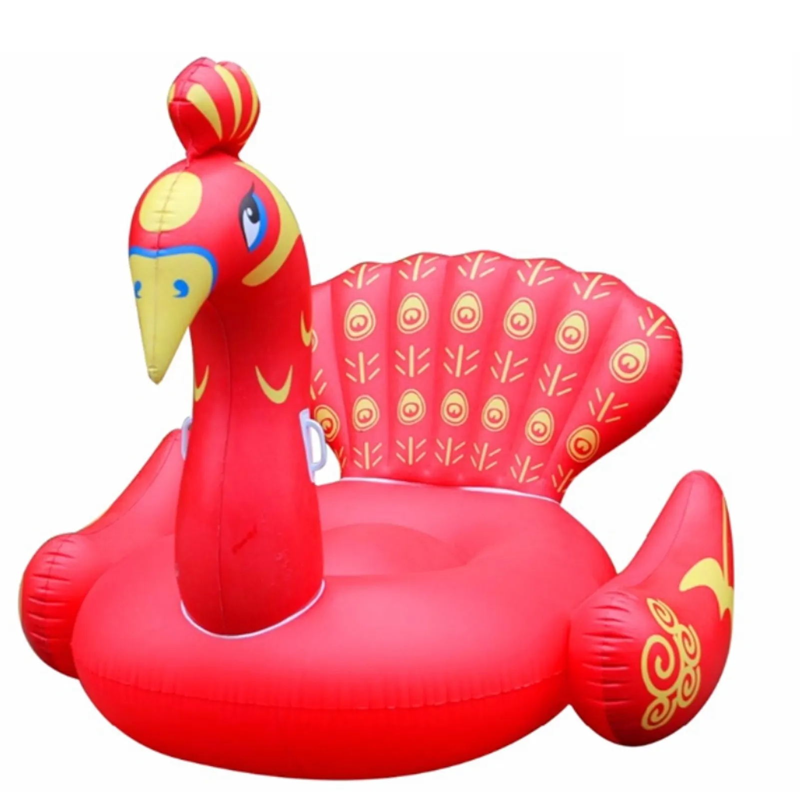 pvc inflatable peacock float / inflatable red peacock float for adult / inflatable red peafowl float