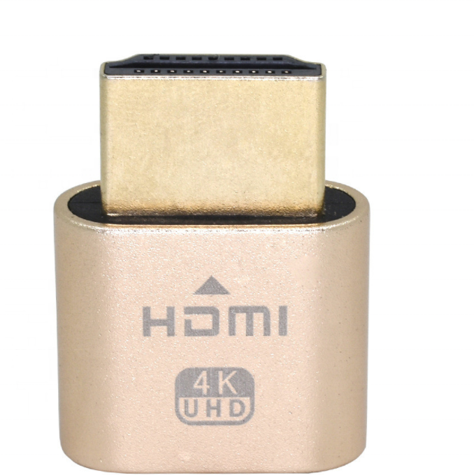 Эмулятор виртуального монитора 4K @ 60 Гц, новое поколение, подключаемый разъем HDMI, Безголовый адаптер дисплея
