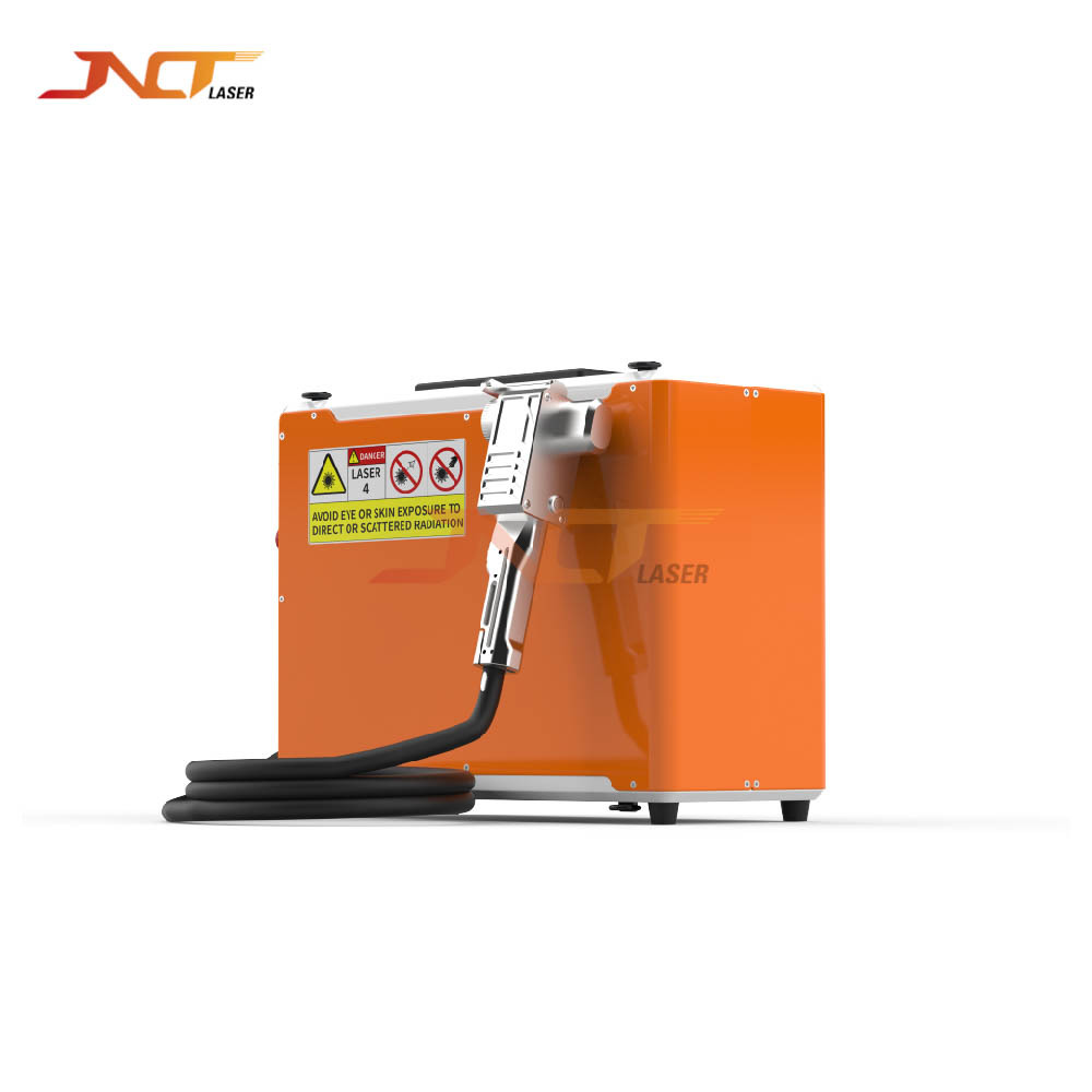 Mini laser cleaning machine, lightweight and portable, 50w/100w/200w optional varnish rust paint removal from wood surfaces