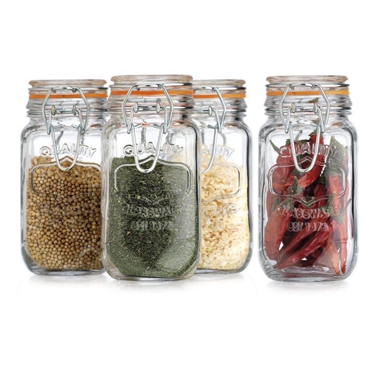 Airtight Glass Spice Jar storage glass jars and containers mason jars bottle