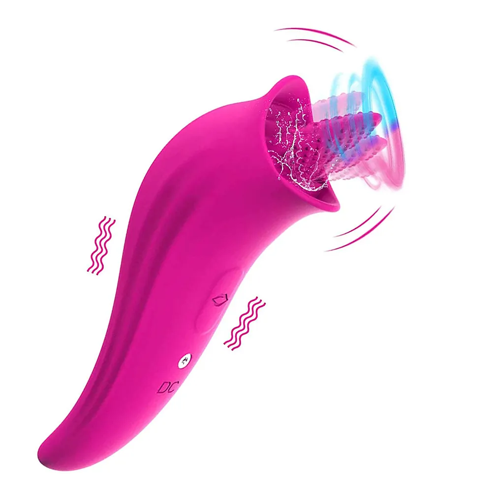 Clitoral Licking Vibrator Clitoris Tongue Stimulator Vaginal Breast Nipple Massager Orgasm Masturbator Adult Sex Toys for Women