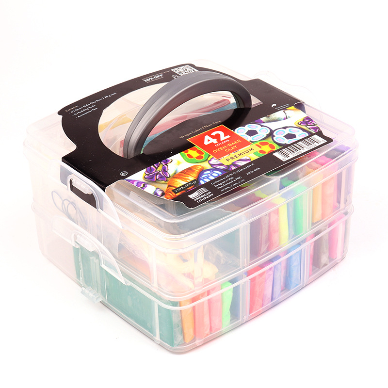 Polymer Clay Modeling Clay Kit Diy Oven Bake Clay With Sculpting Tools Accessories And Portable Storage Box