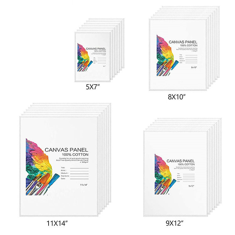 Высокое качество 280GSM-300GSM 100% хлопок Художественная печать 11X14 художественная холщовая панель
