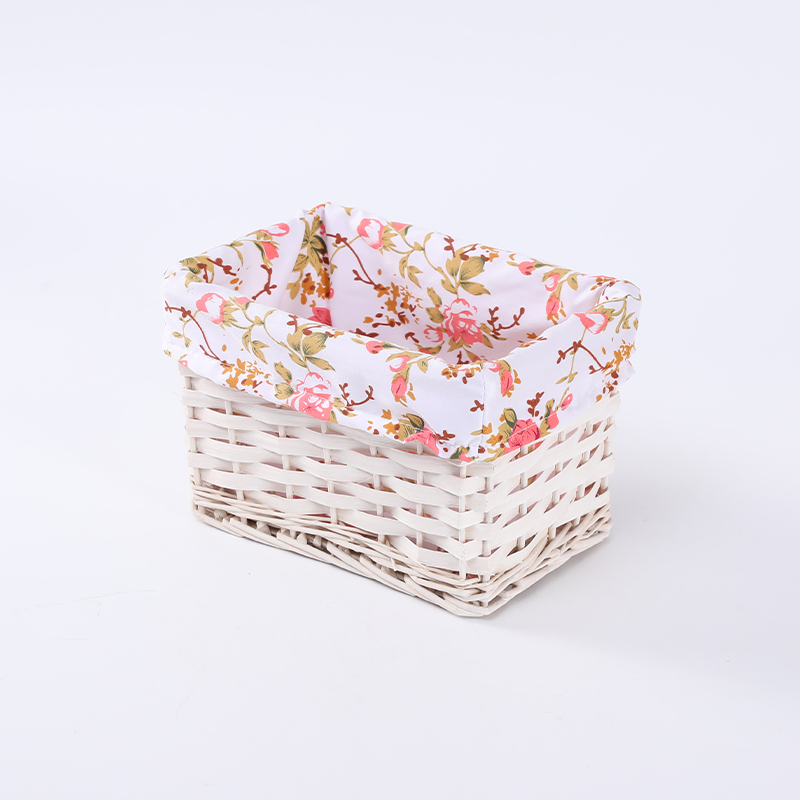 Fast Delivery Stackable Lined Wicker Storage Baskets For Fruit