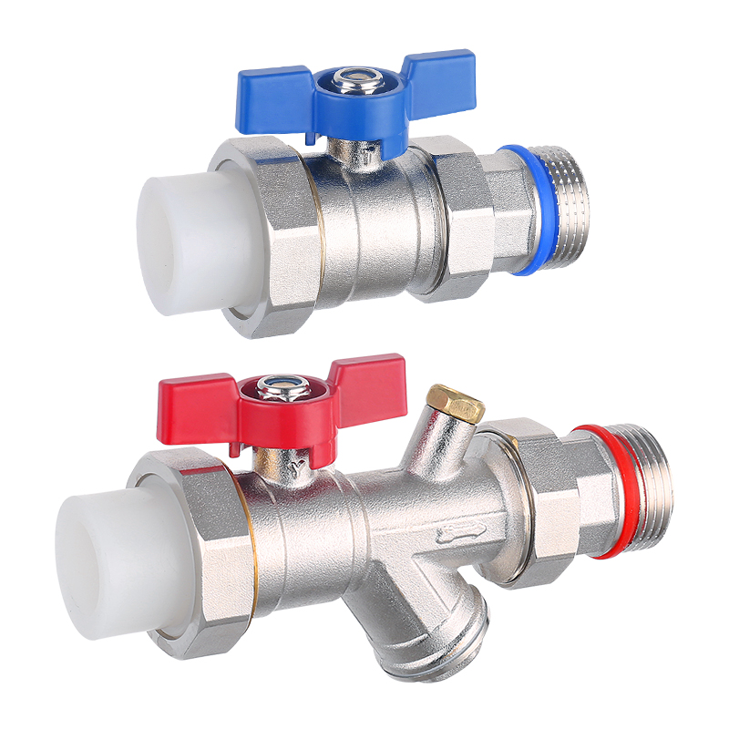 MTS 1801 PPR Multifunctional filter temperature measuring butterfly handle ball valve