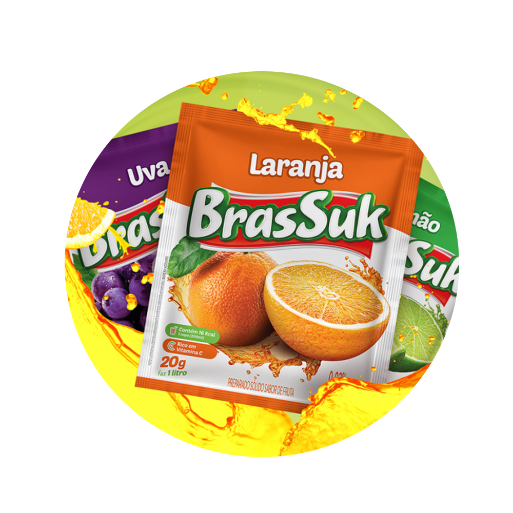 Brassuk Various Fruit Flavor Juice Powder Soft Beverage Instant Drink Juice Peach Lemon Orange Juice Powder