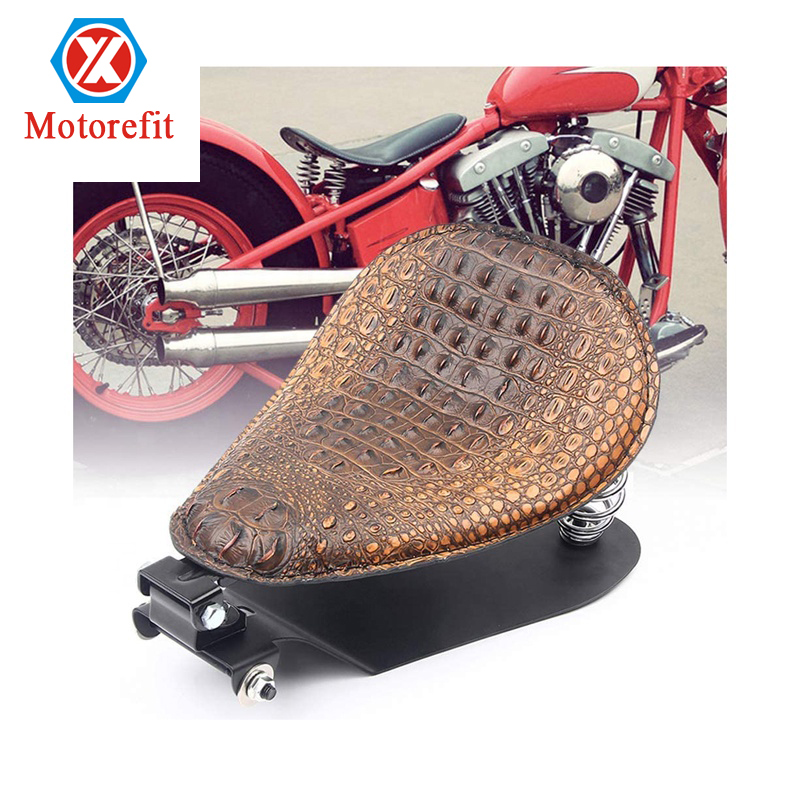 Мотоциклетная подушка для ладони Motorefit, с твердым дном, подходит для Harley, Honda, Yamaha, Kawasaki, Suzuki, на заказ, черная подушка для сиденья, кронштейн
