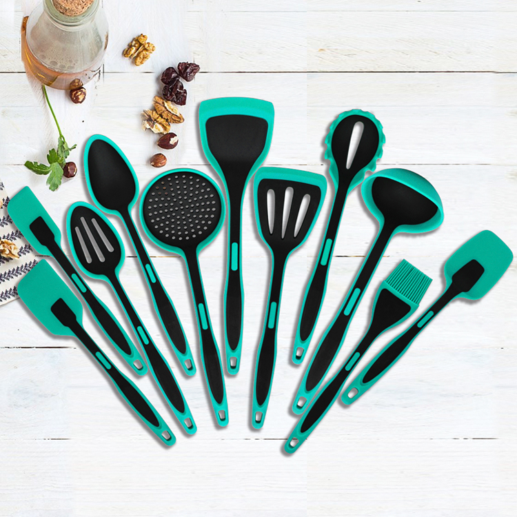Popular Heat Resistant Safe and Durable Stain-resistant Silicone Cooking Tools -Turner Tongs Spatula Spoon for Nonstick Cookware