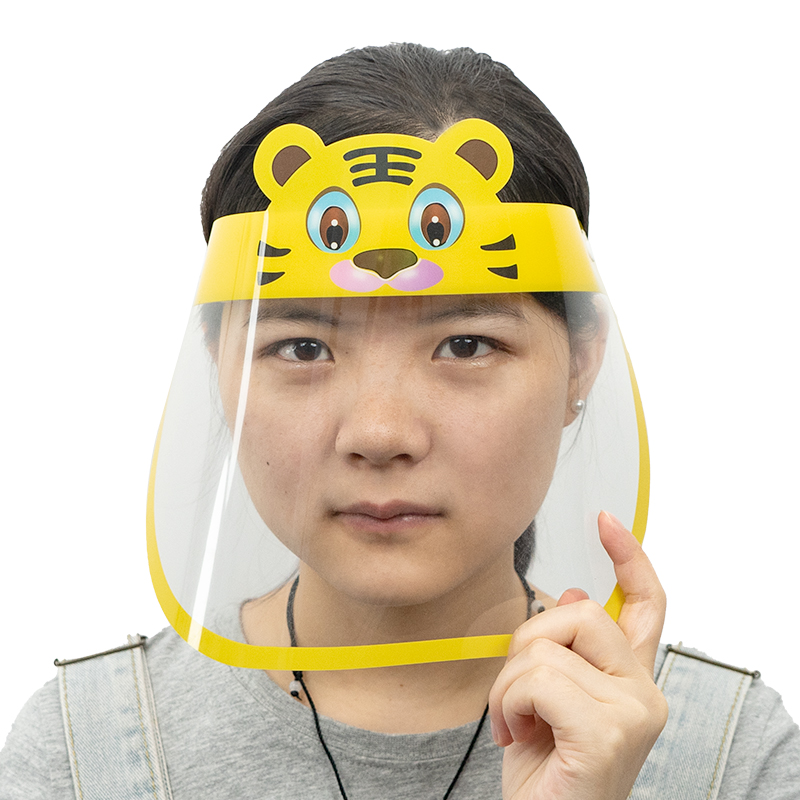 Disposable Safety Colorful Face Shield For Children Anti Fog Protective Kids Face Shields