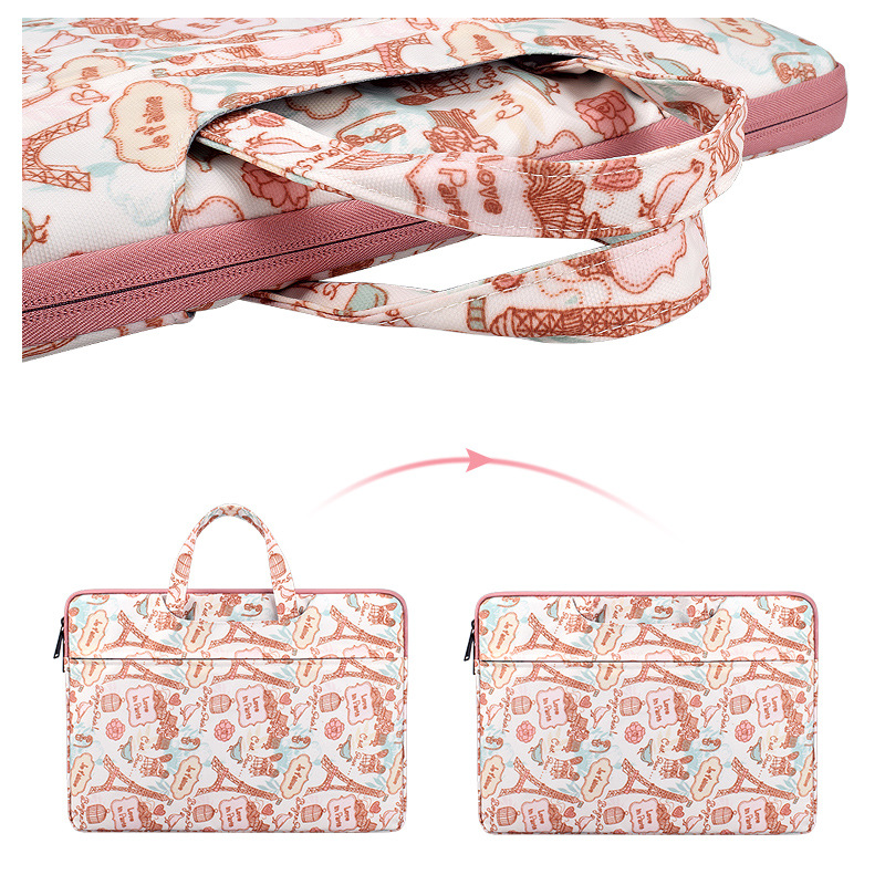 Wholesale 2021 New Women'S Trending Beautiful Rose Graffiti High Quality Luxury Waterproof Hand Laptop Bag