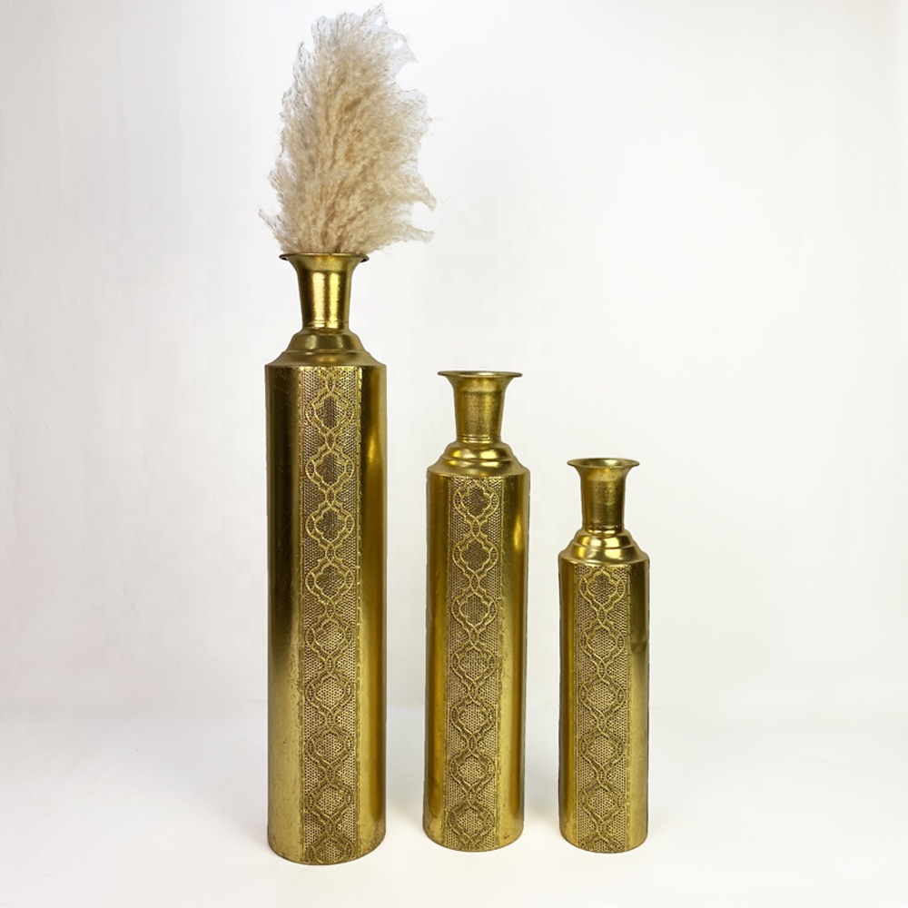 Lander Customizable Home Wedding Event Party Decorations Gold Metal Vases For Home Decor