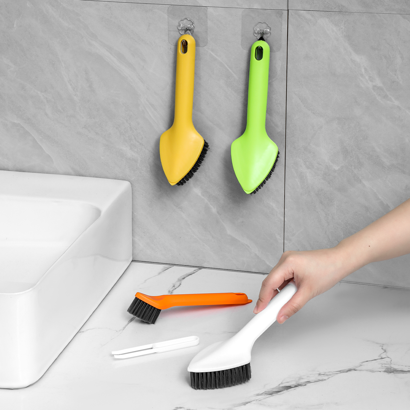 Multifunctional Slit Cleaning Brush 3-in-1 Household Cleaning Brush Bathroom Floor Crevice Cleaning Brush