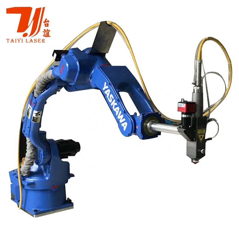 Япония Yaskawa Высокая точность 6-осевой робот рука автоматическая волоконная Лазерная резка машина