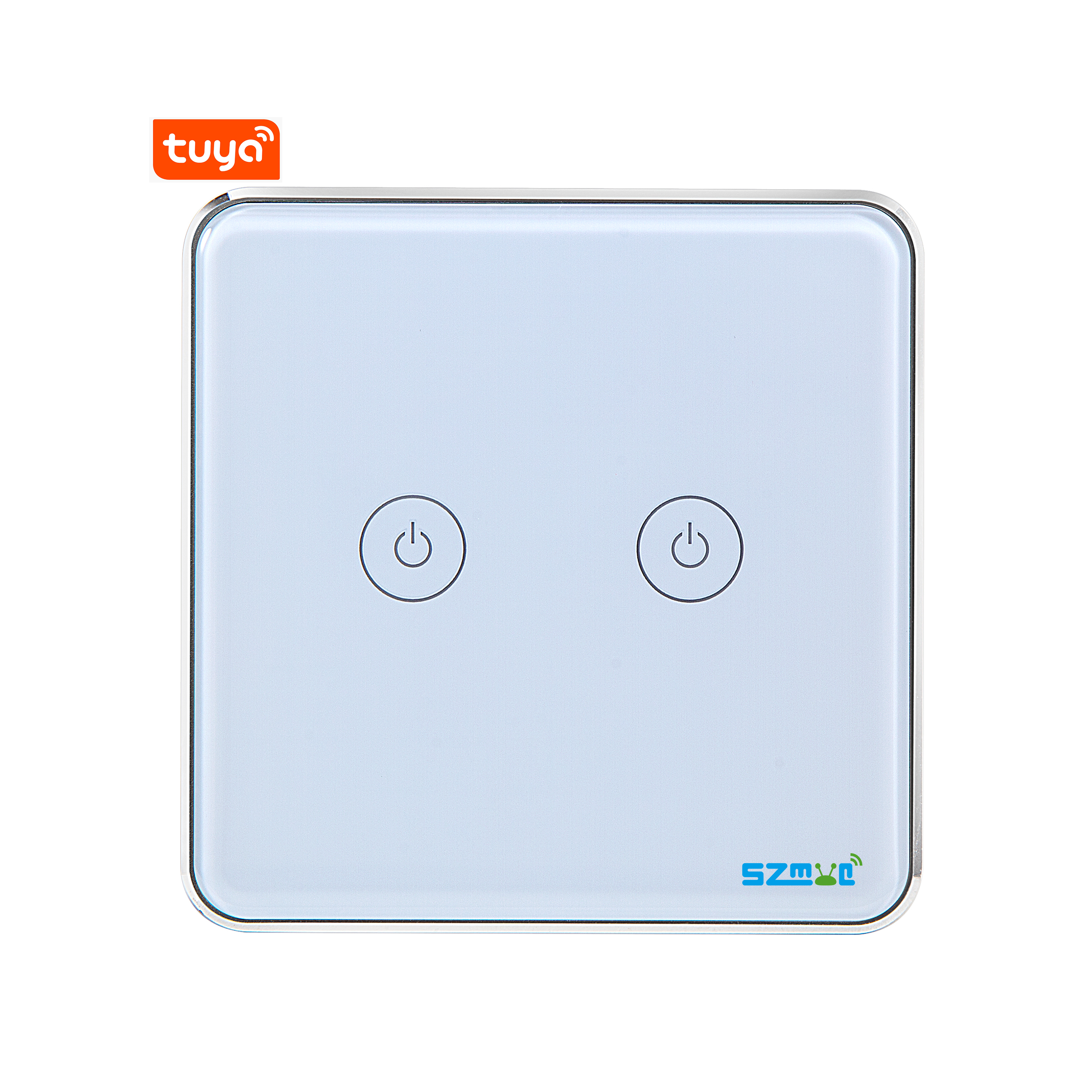 Умный выключатель Tuya ZigBee 3,0, настенный сенсорный выключатель, США, Великобритания, 2 клавиши, беспроводной, без нейтрального провода, умный выключатель zigbee, Великобритания