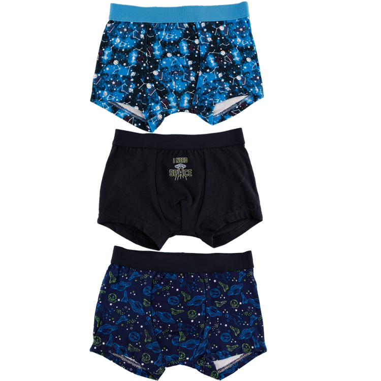 Printed Design Cotton Elastane 3Pack Boy's  Brief Panty Boxer