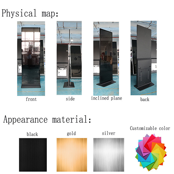 55 Inch Floor Standing Advertising Advertising Kiosk Digital Signage Display Advertisement Player Totem