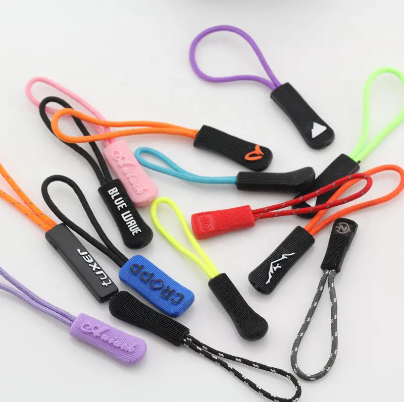 Guangdong Factory custom embossed logo leather replacement zipper pulls for jackets