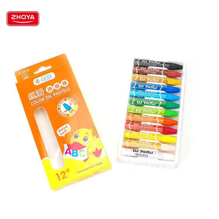 2021 New style students drawing painting stick non-toxic assorted colors wax pen for sale