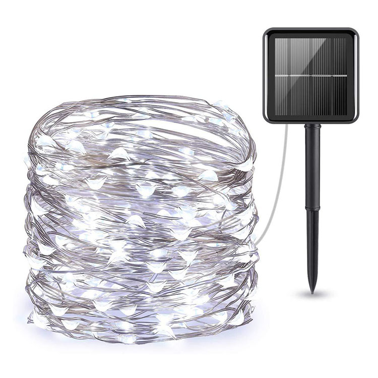 100 LED Solar Fairy Lights 8 Modes Copper Wire Lights Waterproof Outdoor String Lights for Garden Patio Gate Yard bedroom