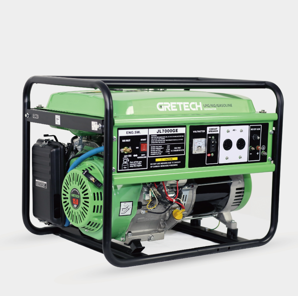 Gretech 5 кВт тихий портативный Электрогенератор бензиновый и газовый двойной топливный генератор