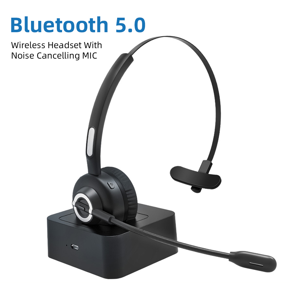 Беспроводная гарнитура 2019 с Bluetooth для телефона, компьютера, игрового колл-центра, с шумоподавляющим микрофоном