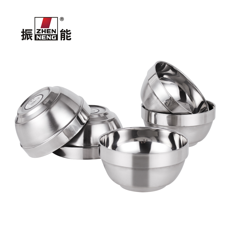 12cm stainless steel double-layer anti-scalding and heat insulation noodle bowl