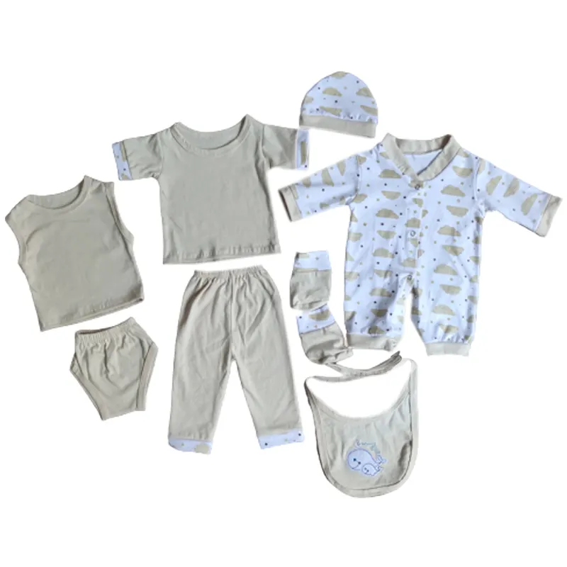 Baby children's customized pure cotton children's 8-piece printed creeperPrinting and wholesale cotton newborn baby clothing wom