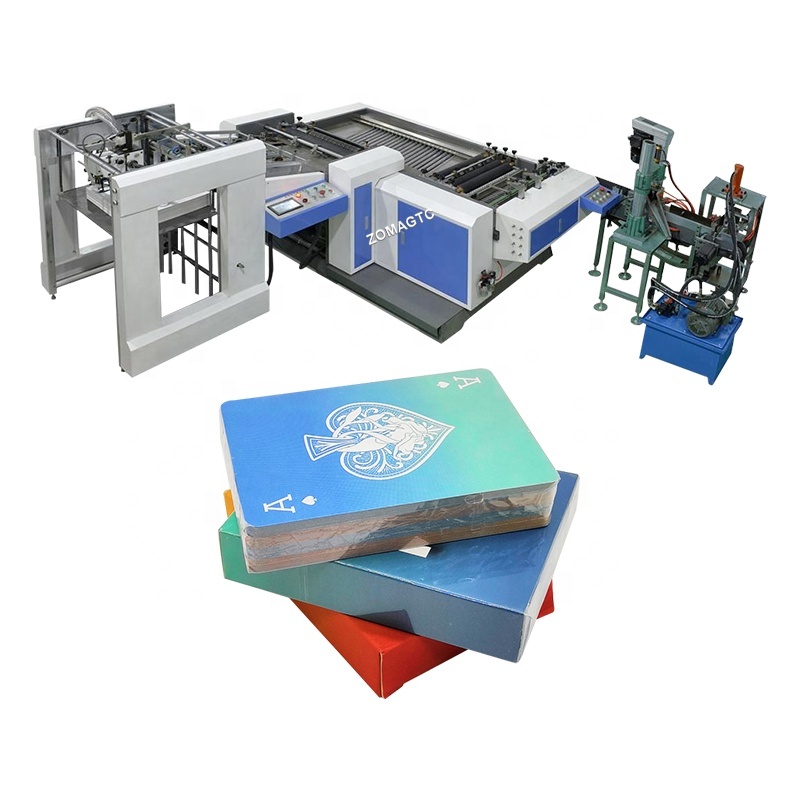 Fully Automatic Poker Playing Cards Slitting Matching Collating Machine Different Sizes and Shapes Trading Card Making Machine