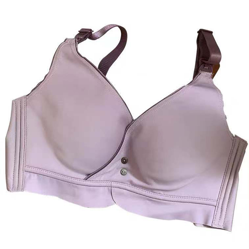 Comfortable and skin-friendly front buckle maternity bra without steel ring anti-sagging adjustable breastfeeding underwear