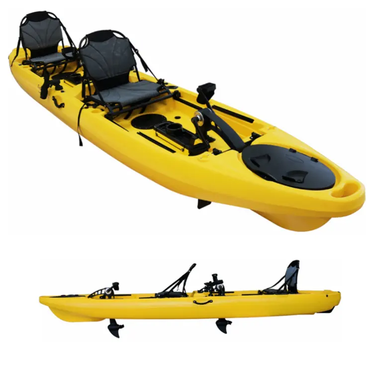 2 Person Fishing Kayak Foot Pedal Drive With Aluminum seat Kayak