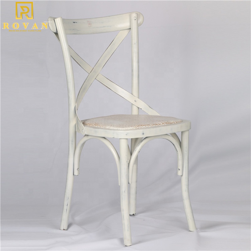 wood cross back chair with rattan tiffany chiavari chair cushions for wedding event