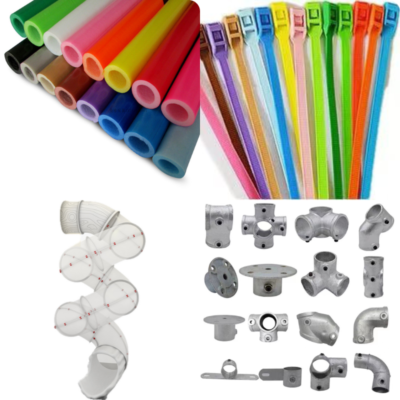 pipe fitting,plastic slide,ocean ball,nylon cable tie, foam tube pad,indoor playground equipment component accessory spare part