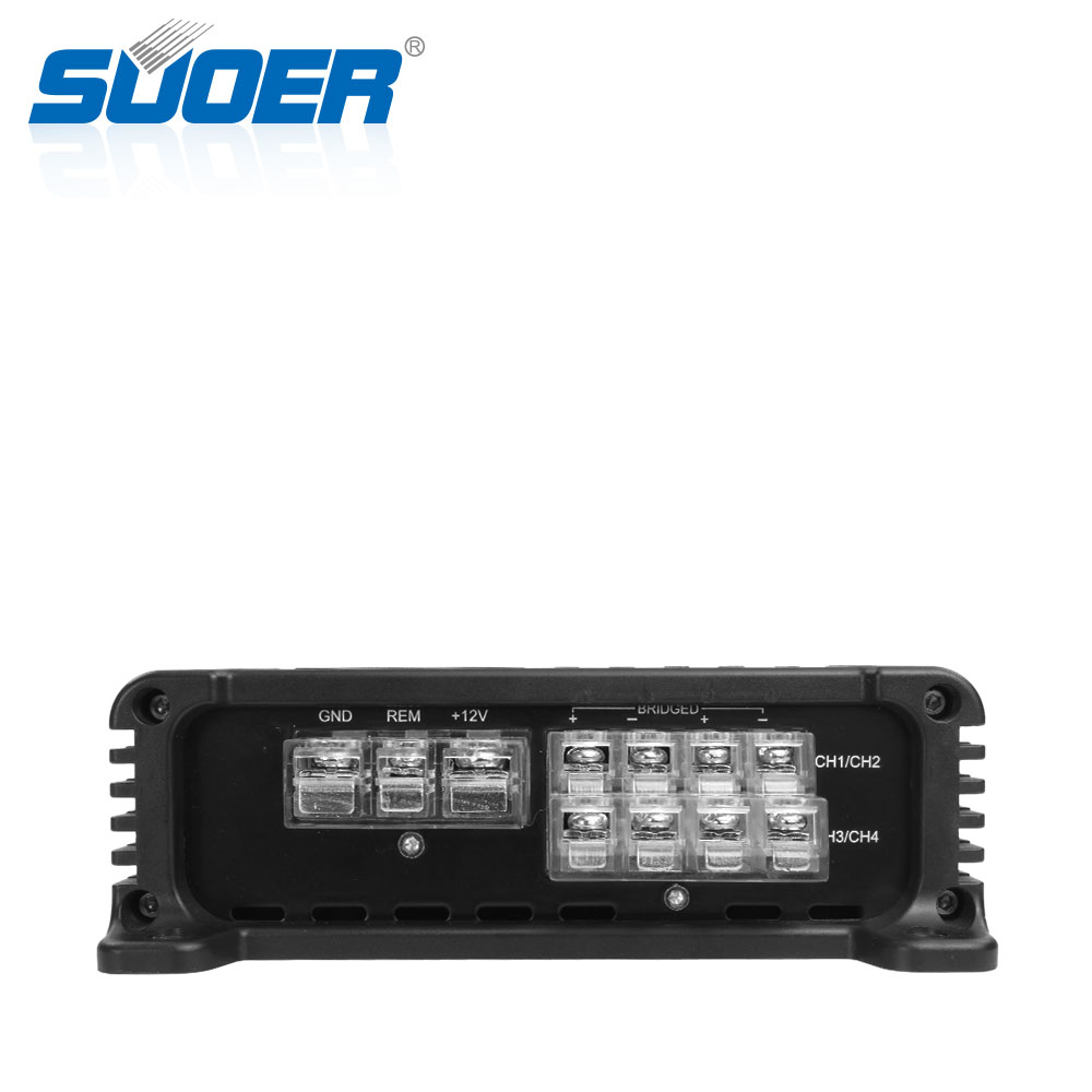 Suoer CK-50.4 hot sale full frequency class ab 4 channel max 500w power mini size car amplifier